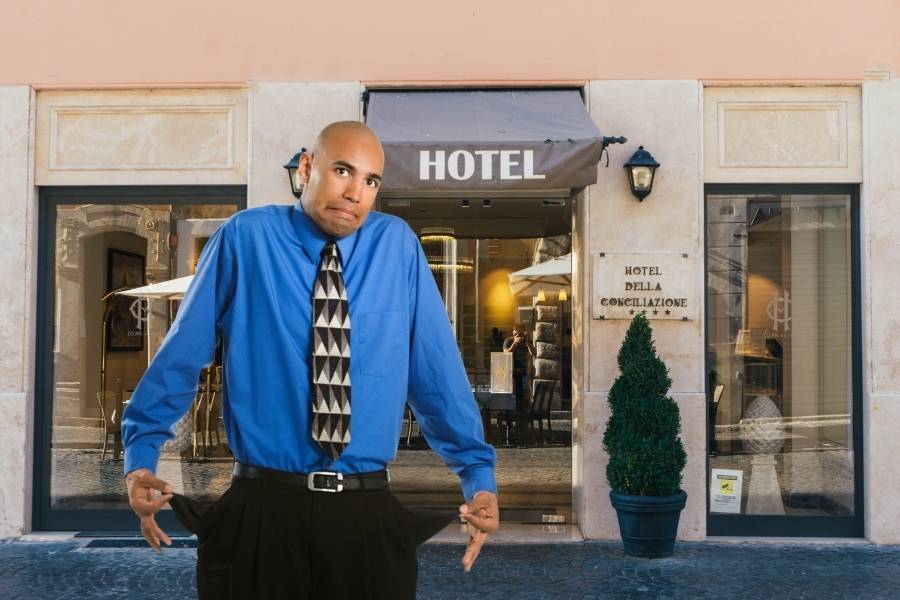 Hotel leere Taschen