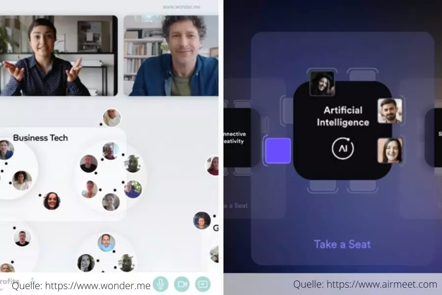 Online Digital Kontakt halten Wonder Airmeet